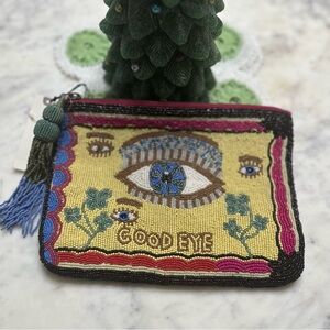 NWT - Nathalie Lete Beaded Good Eye Clutch